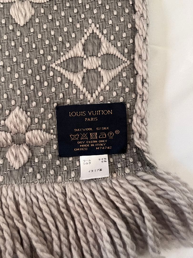 LOUIS VUITTON ルイヴィトン エシャルプロゴマニア ストール グレー