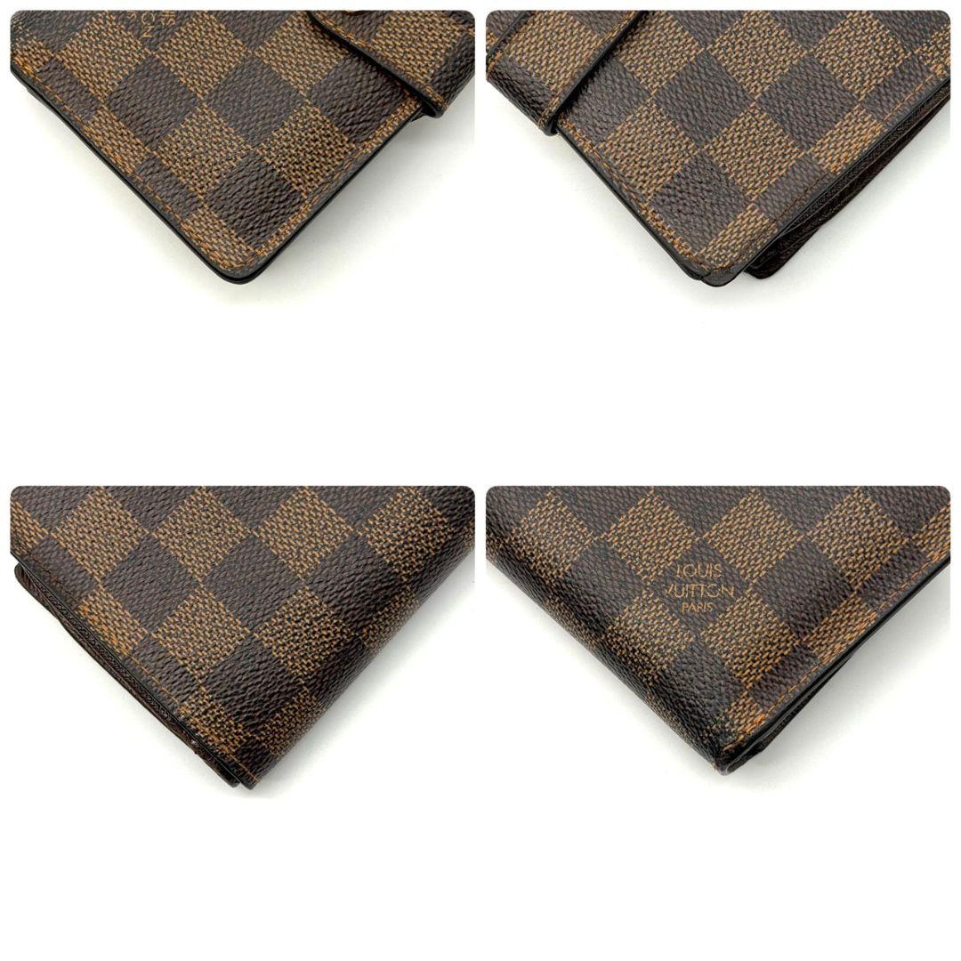 良品 ルイヴィトン ダミエ エベヌ ポルトフォイユ ヴィエノワ 財布 がま口