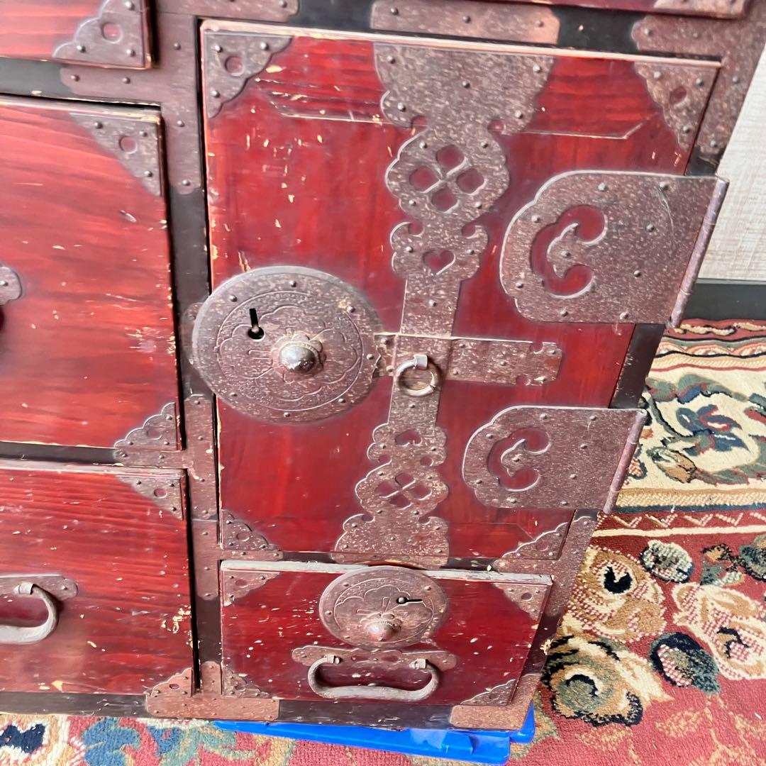 昭和レトロ 古家具 仙台箪笥 4段9杯 引き出し箪笥 和箪笥 アンティーク