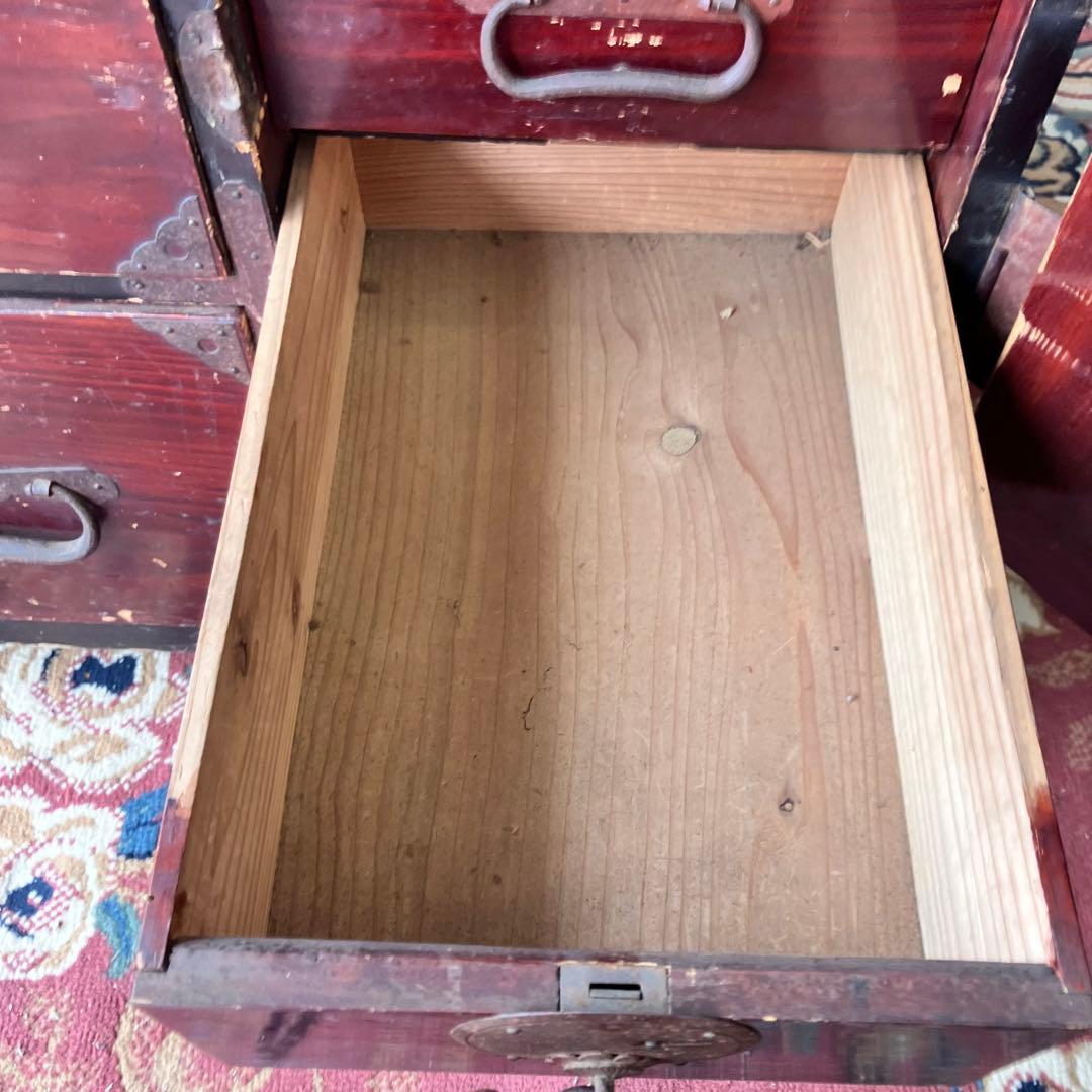 昭和レトロ 古家具 仙台箪笥 4段9杯 引き出し箪笥 和箪笥 アンティーク