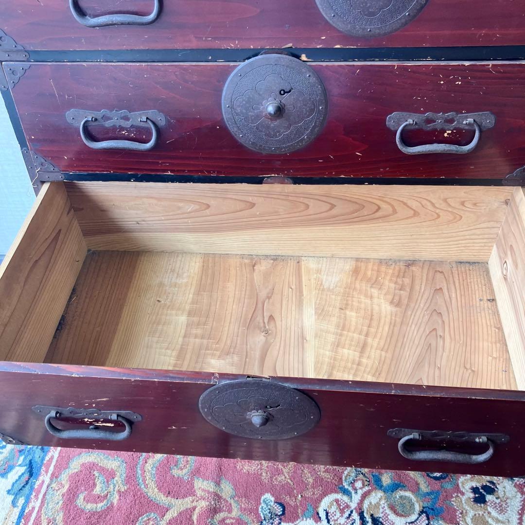 昭和レトロ 古家具 仙台箪笥 4段9杯 引き出し箪笥 和箪笥 アンティーク