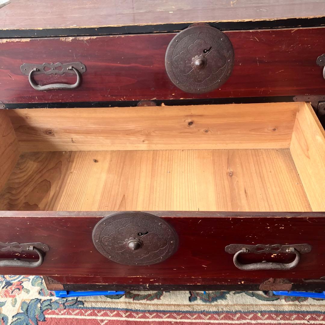 昭和レトロ 古家具 仙台箪笥 4段9杯 引き出し箪笥 和箪笥 アンティーク