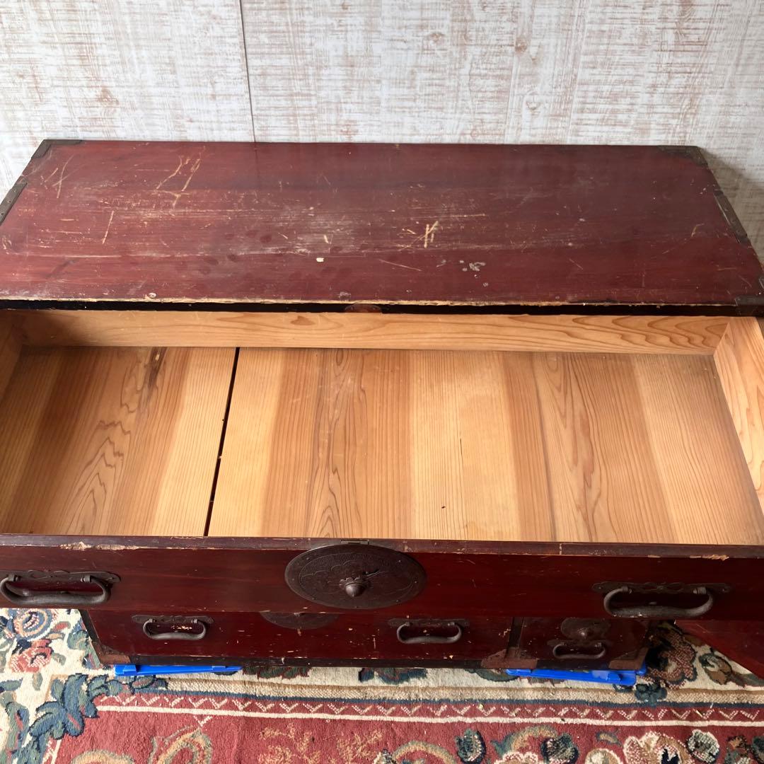 昭和レトロ 古家具 仙台箪笥 4段9杯 引き出し箪笥 和箪笥 アンティーク