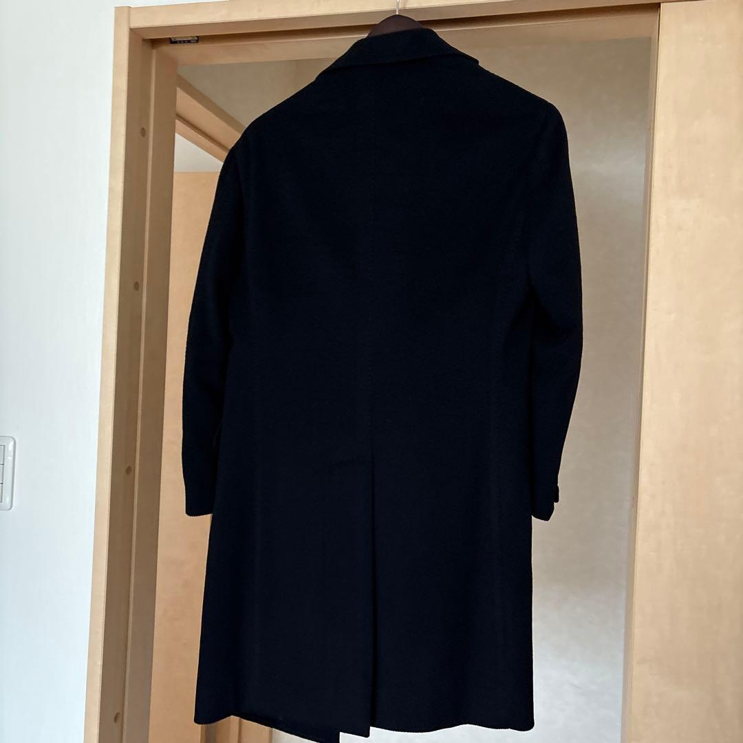 guji（グジ）カシミアフランネルソリッドチェスターフィールドコートロロピアーナ