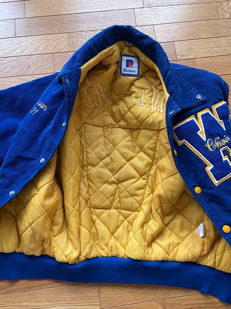 【RENNOC】コーデュロイ スタジャン ジャケット USA 製　S 古着