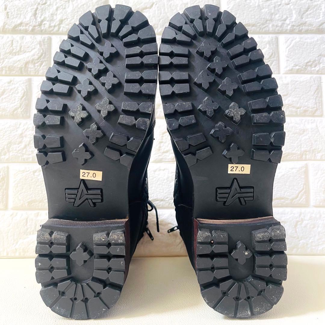 【美品✨】ALPHA INDUSTRIES アルファ バイカーブーツ 27cm