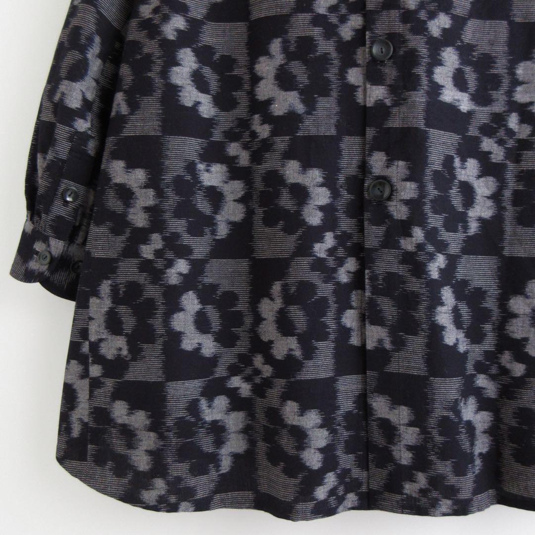 新品♪ 儀右ヱ門 ギエモン 久留米絣 ゆったり Aライン シャツチュニック日本製