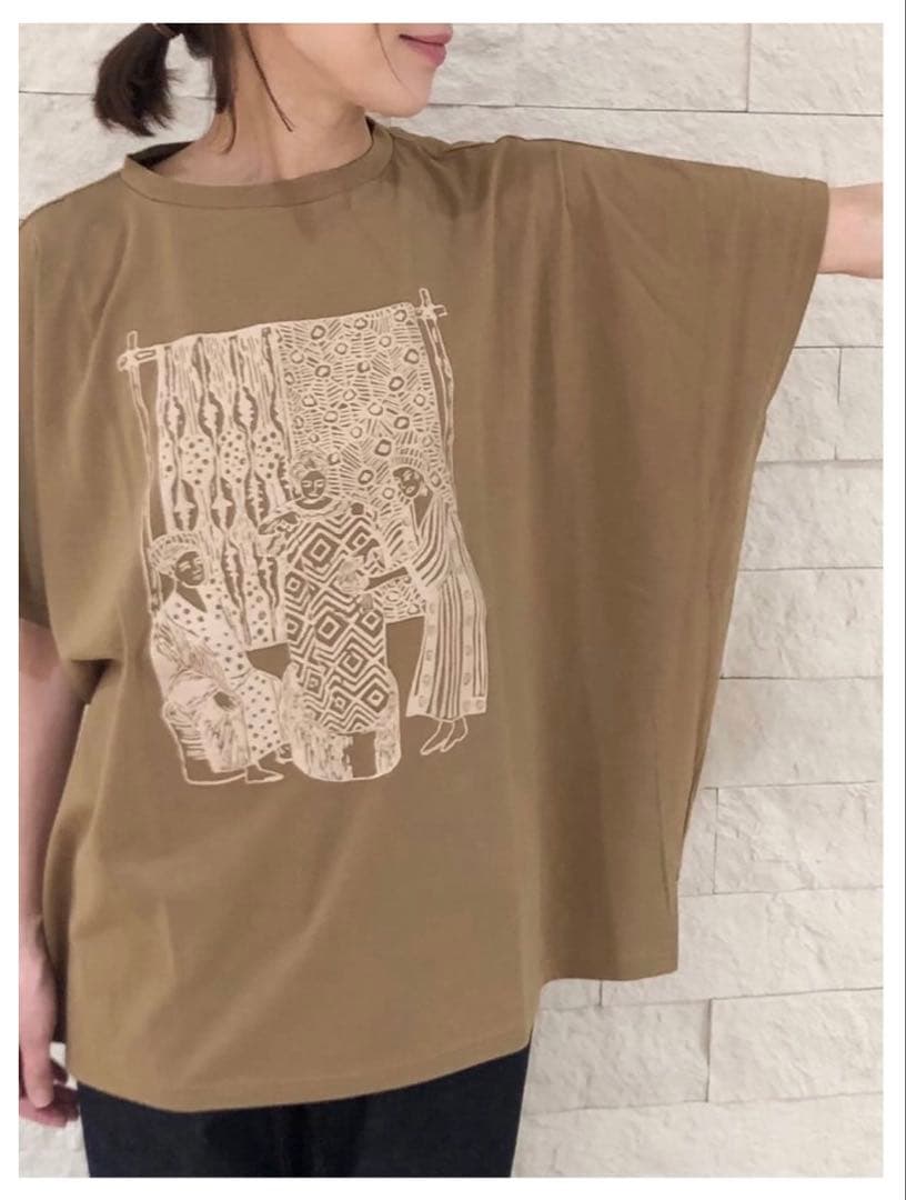 【新品】Plantation アフリカンT/Tシャツ【ベージュ】