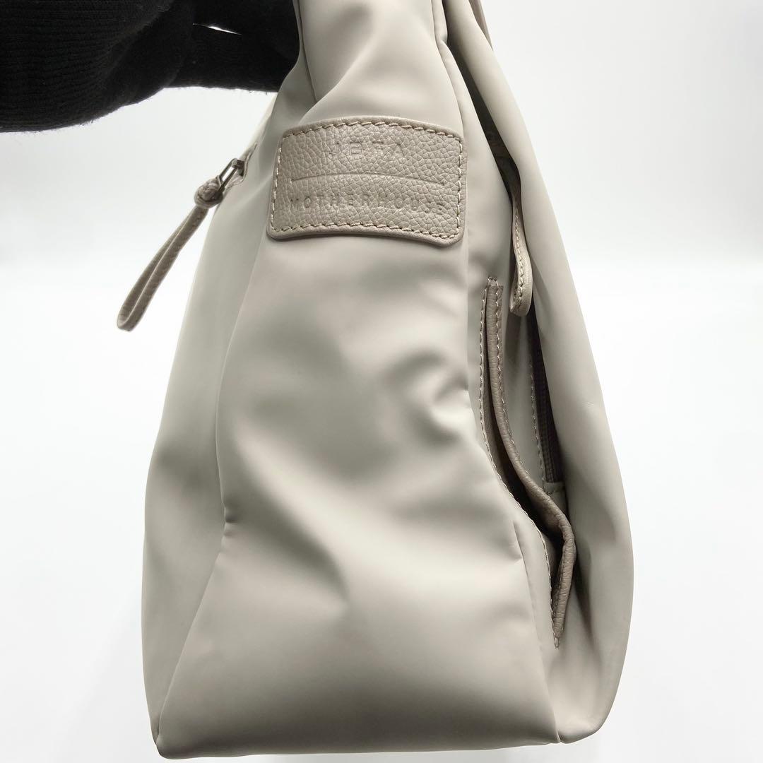 マザーハウス　ブラインドサッカー　2ウェイ　ショルダーバッグ　グレージュ