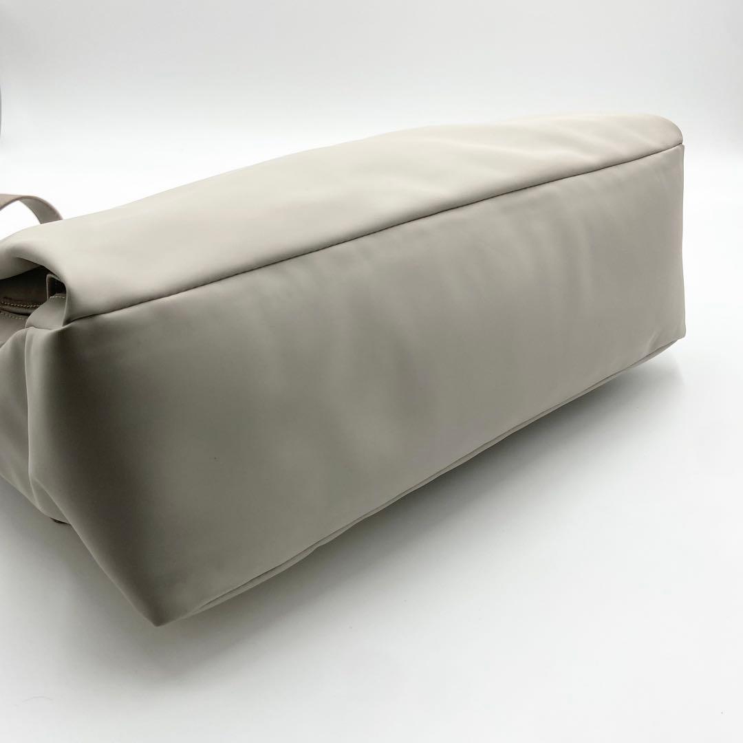 マザーハウス　ブラインドサッカー　2ウェイ　ショルダーバッグ　グレージュ