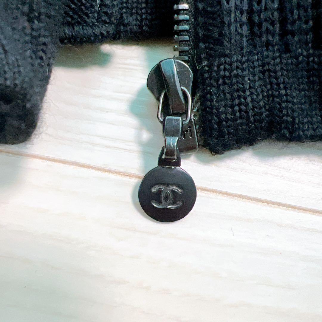 CHANEL シャネルスポーツライン，ブラック ニットジャケット 【直営店購入】