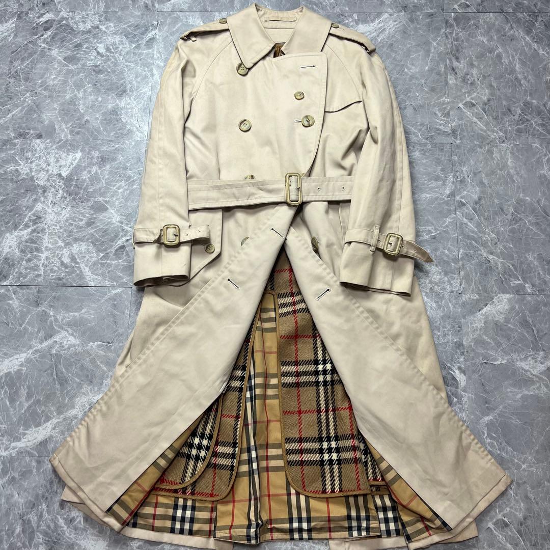 バーバリー♡トレンチコート　ベルト　ライナー　ノバチェック ベージュ　L相当