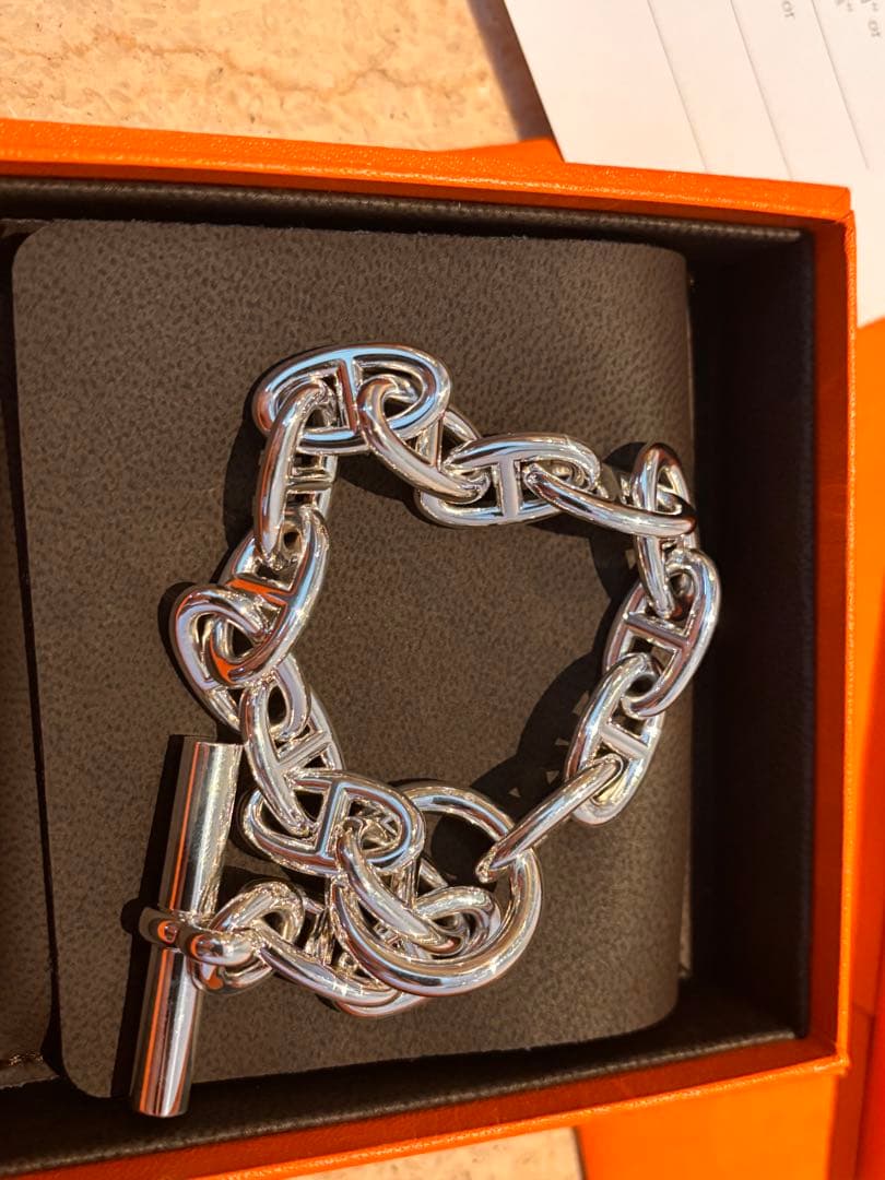 【新品未使用】Hermes シェーヌダンクル GM 16コマ ブレスレット