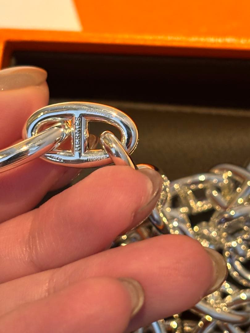 【新品未使用】Hermes シェーヌダンクル GM 16コマ ブレスレット