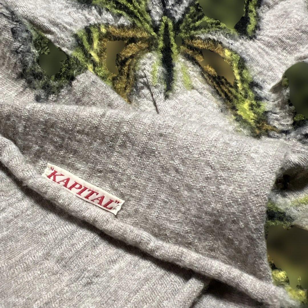 KAPITAL 縮絨ウール マフラー バタフライ 蝶々