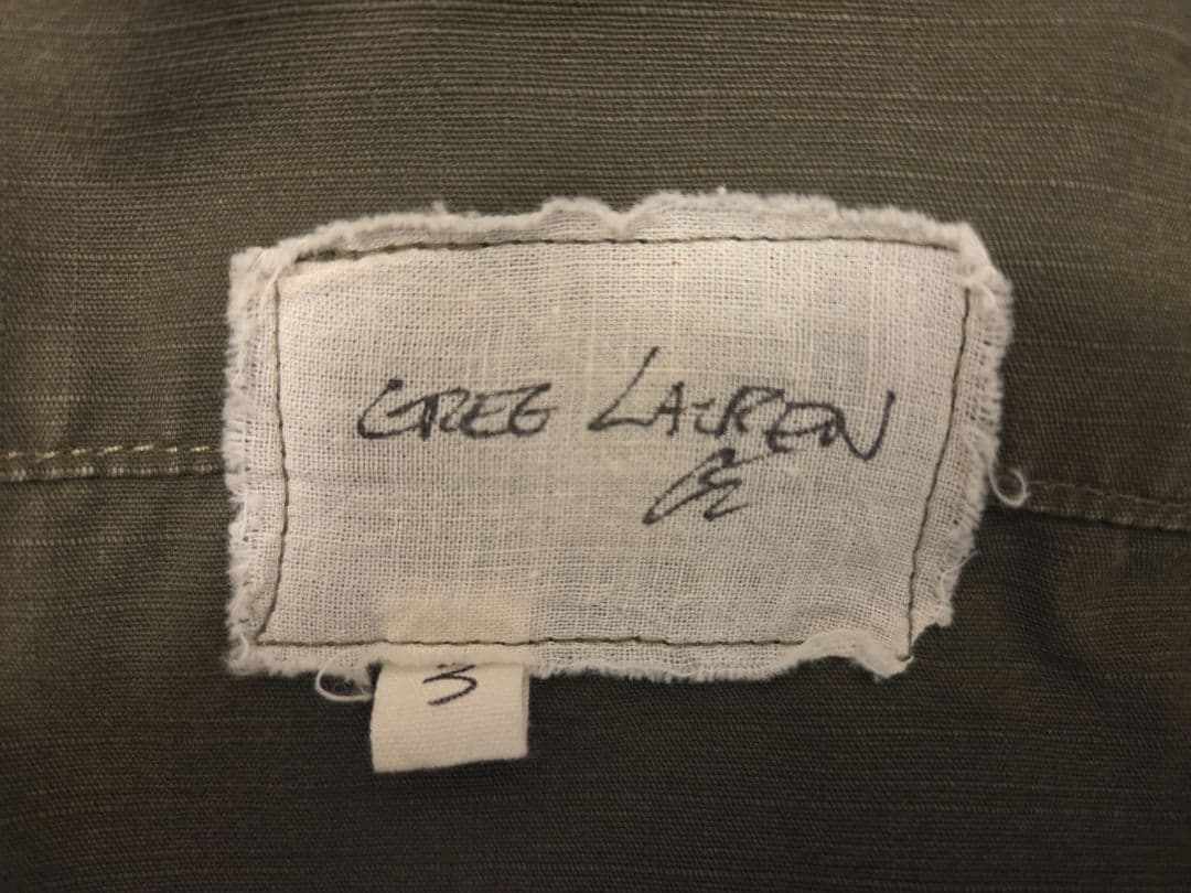 GREG LAUREN デニム切替 ミリタリーKIMONOジャケット SIZE3