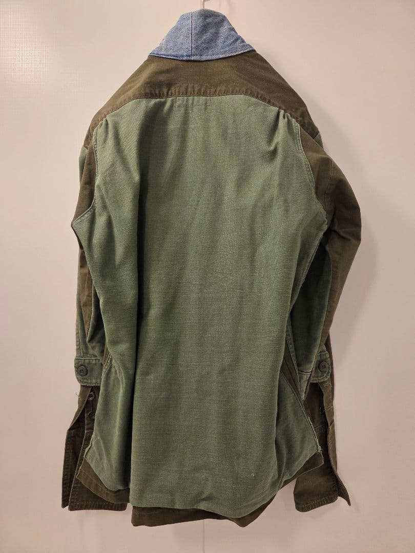 GREG LAUREN デニム切替 ミリタリーKIMONOジャケット SIZE3