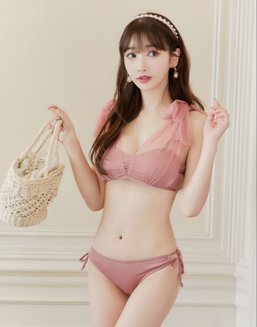 Sugar チュールリボンビキニ ピンク
