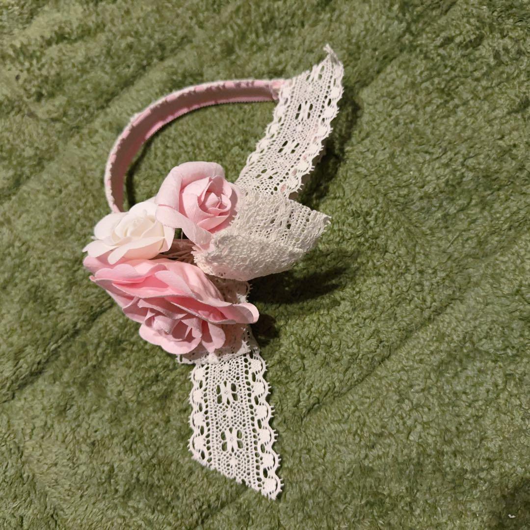 お花付きキャノチエ&カチューシャ&ヘッドドレス