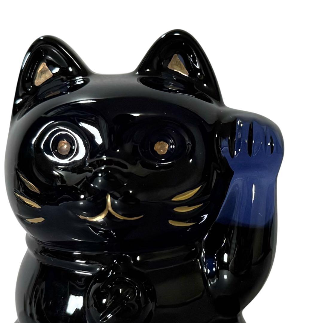 激レア品★バカラ 招き猫 ミッドナイト クリスタルガラス 幸運 縁起物 ブラック