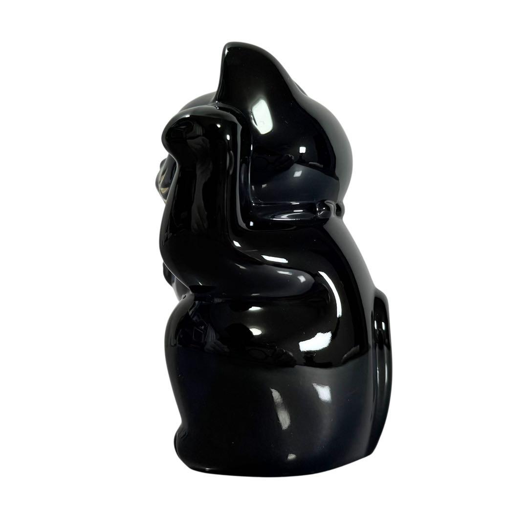 激レア品★バカラ 招き猫 ミッドナイト クリスタルガラス 幸運 縁起物 ブラック