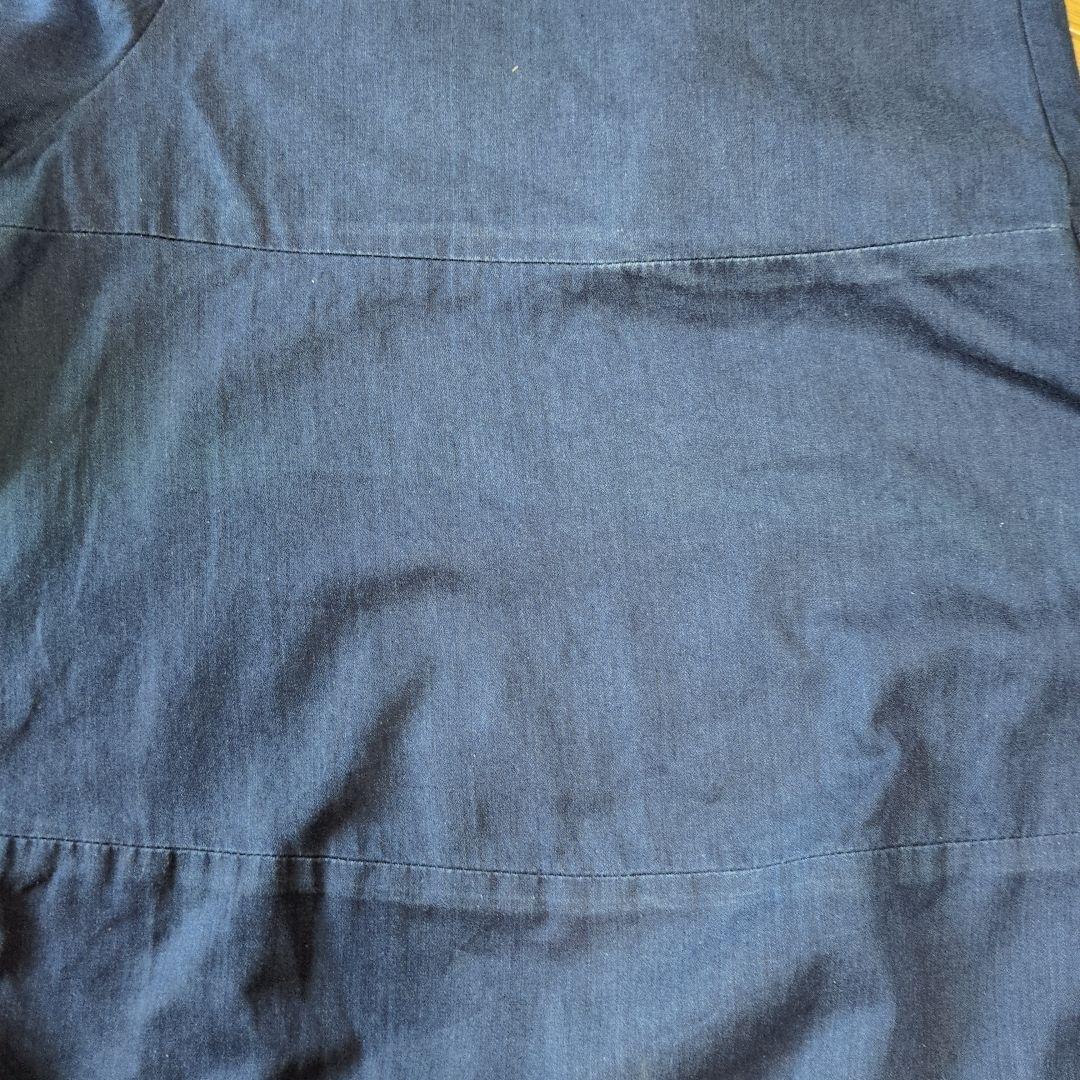 アルベロベロ♥️ぶたさん刺繍ネイビー サルエルパンツ インディゴ染め