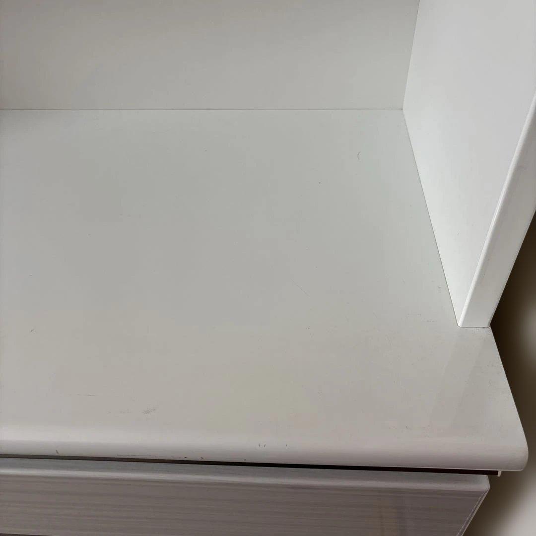 ニトリ 100 ホワイト 食器棚 ガラス扉 コンセント付き