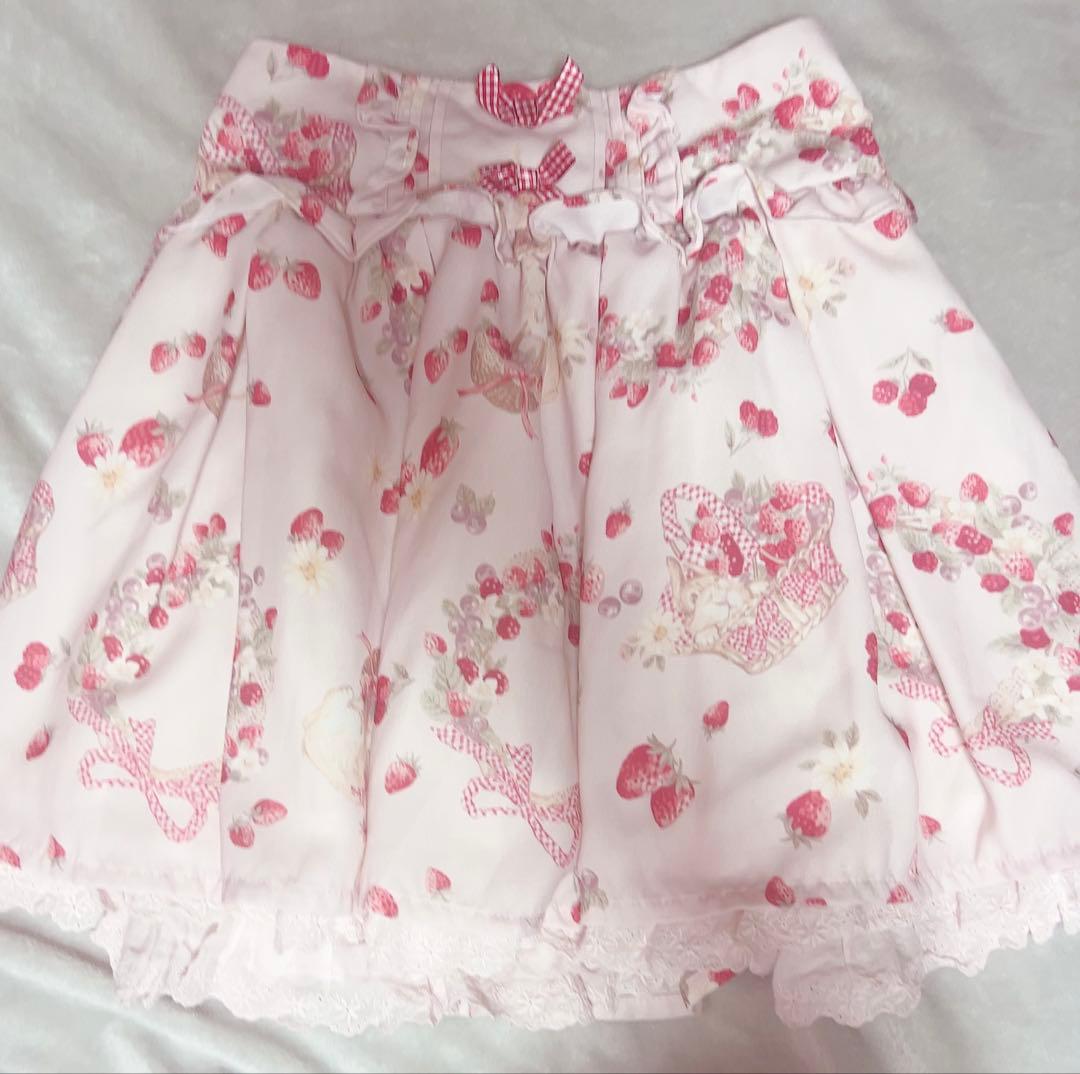 LIZLISA ストロベリーラビット スカパン ピンク