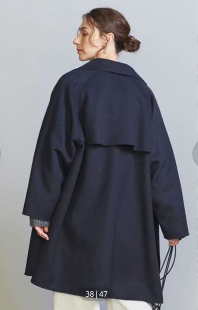 リバー ポンチョコート 23FW ネイビー / XS