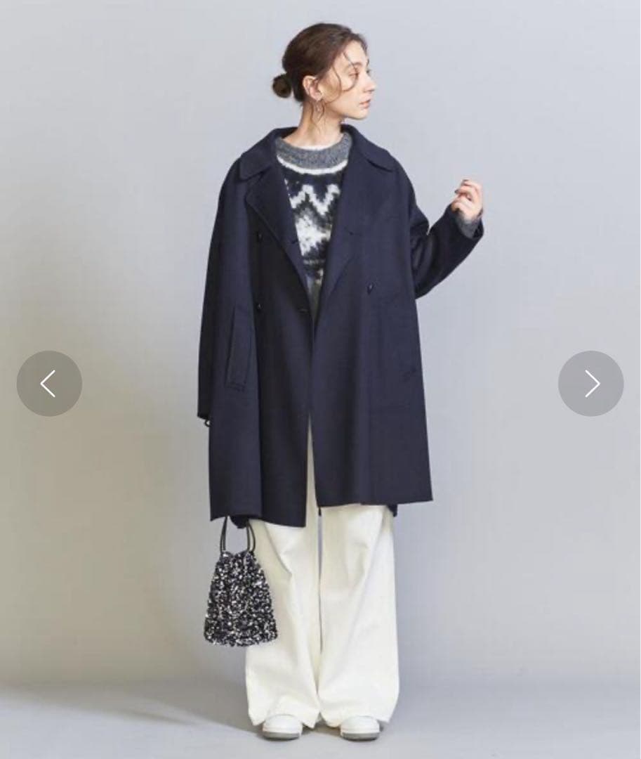 リバー ポンチョコート 23FW ネイビー / XS