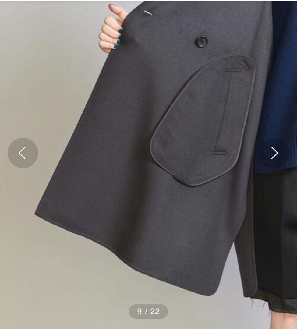 リバー ポンチョコート 23FW ネイビー / XS