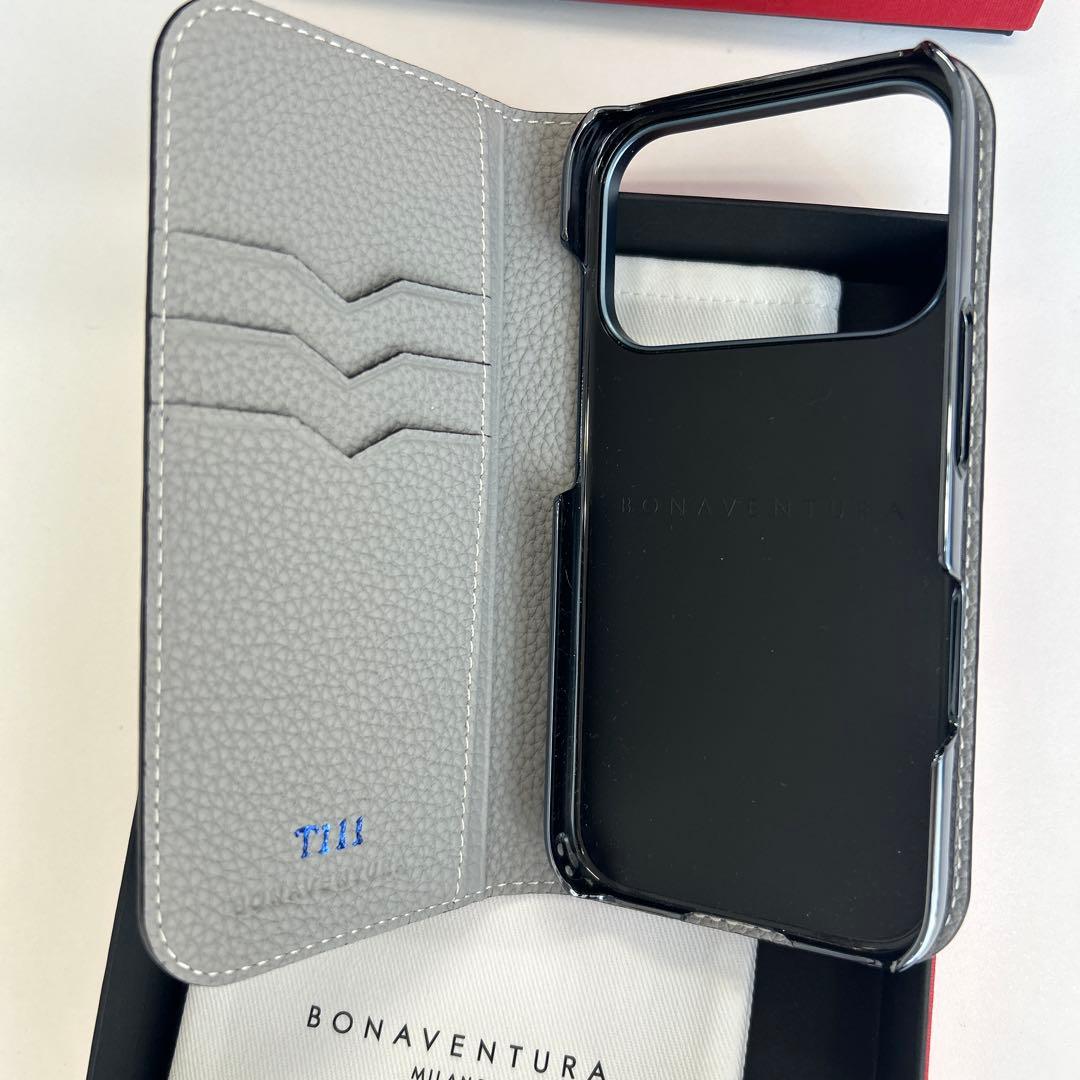 BONAVENTURA グレー 手帳型ケース　iPhone17pro