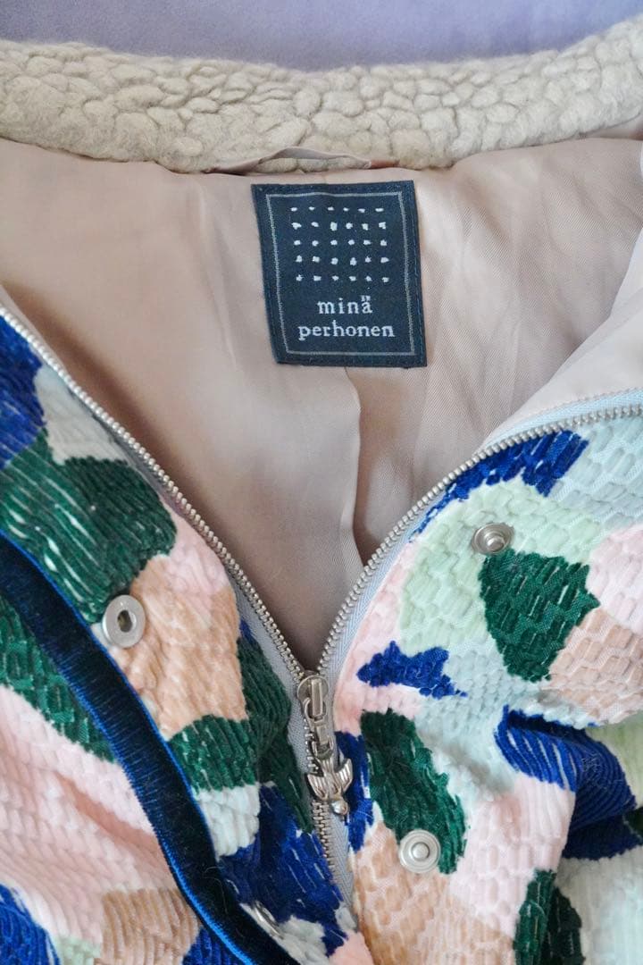 正規品 ミナペルホネン foliage ダウンベスト 38 ピンクmix