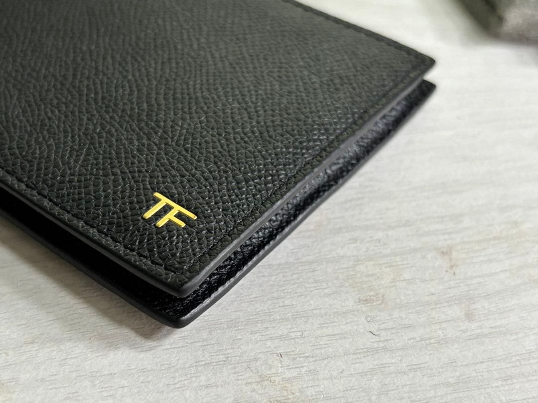 【極美品】TOM FORD トムフォード マネークリップ 二つ折り財布　ブラック