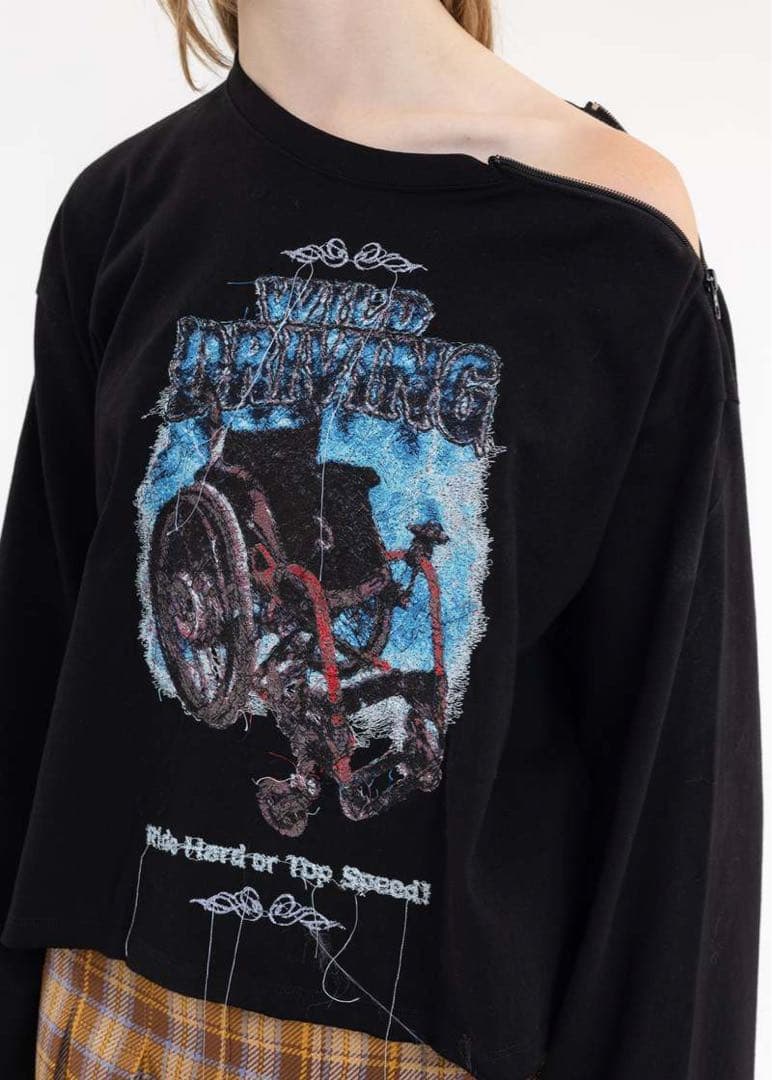 doublet オフショルダー刺繍ロングスリーブT Lサイズ 定価30,800円