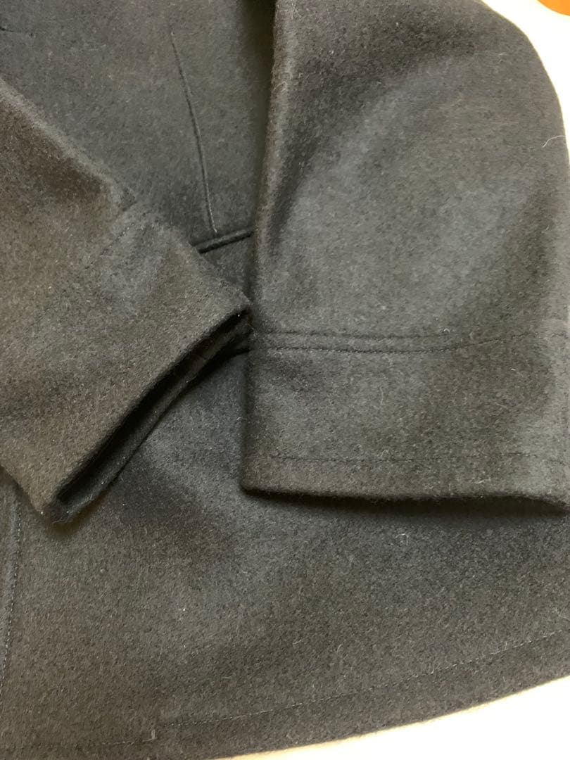 D&Gウール ピーコート ダブルブレスト 48黒紺