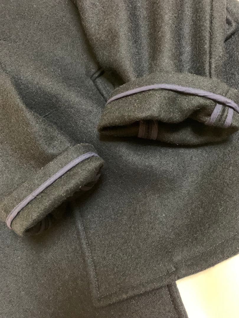 D&Gウール ピーコート ダブルブレスト 48黒紺