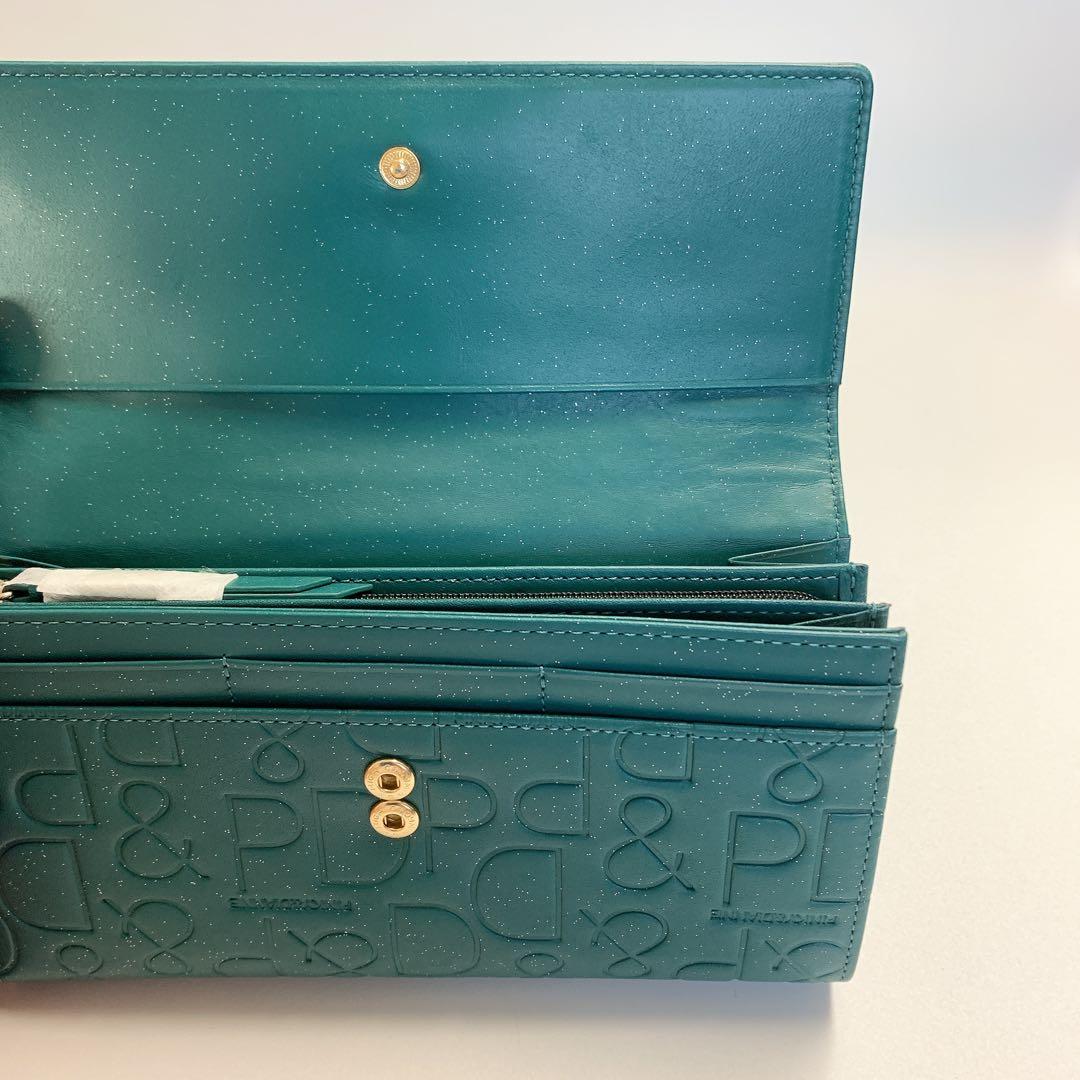 【新品】ピンキー＆ダイアン かぶせ長財布 カヌレ大容量カード入れロゴ型押し現行品