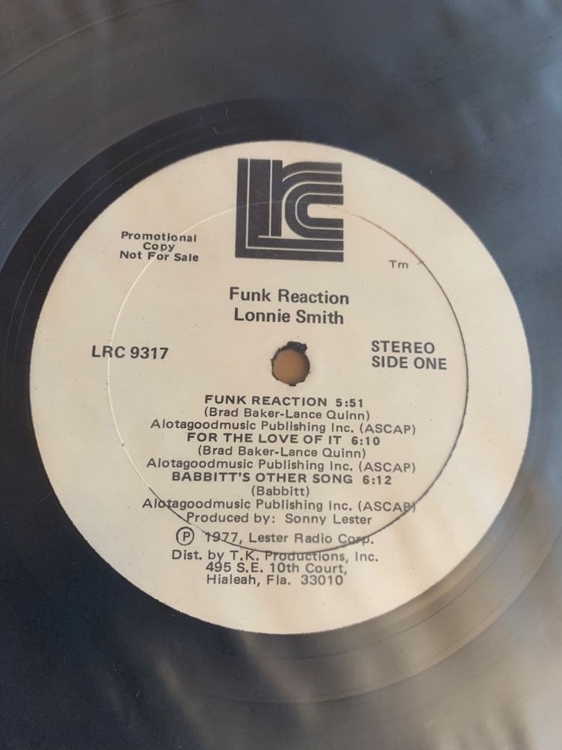 レア！　Lonnie Smith Funk Reaction LP Promo