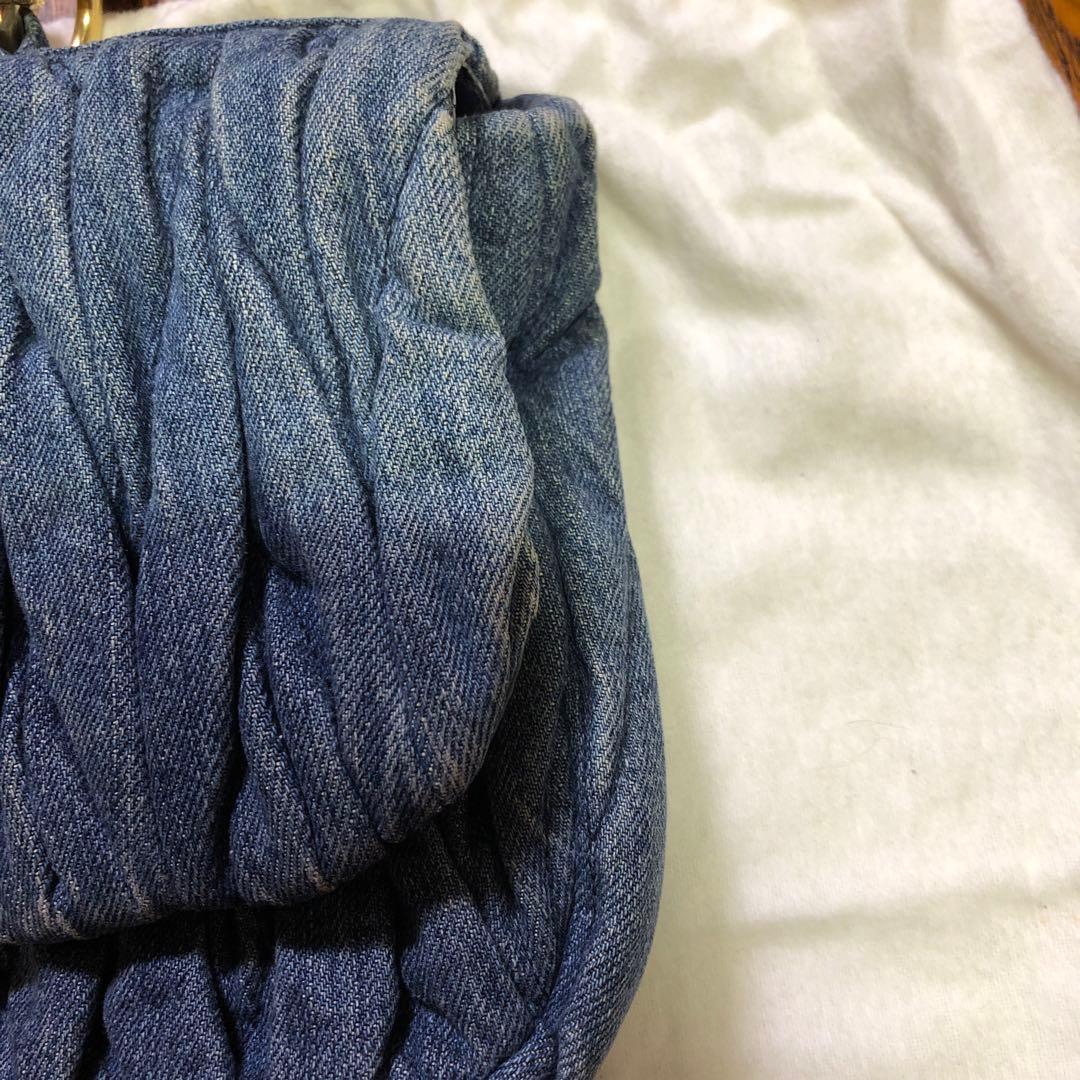 MIU MIU デニムショルダーバッグ 中型