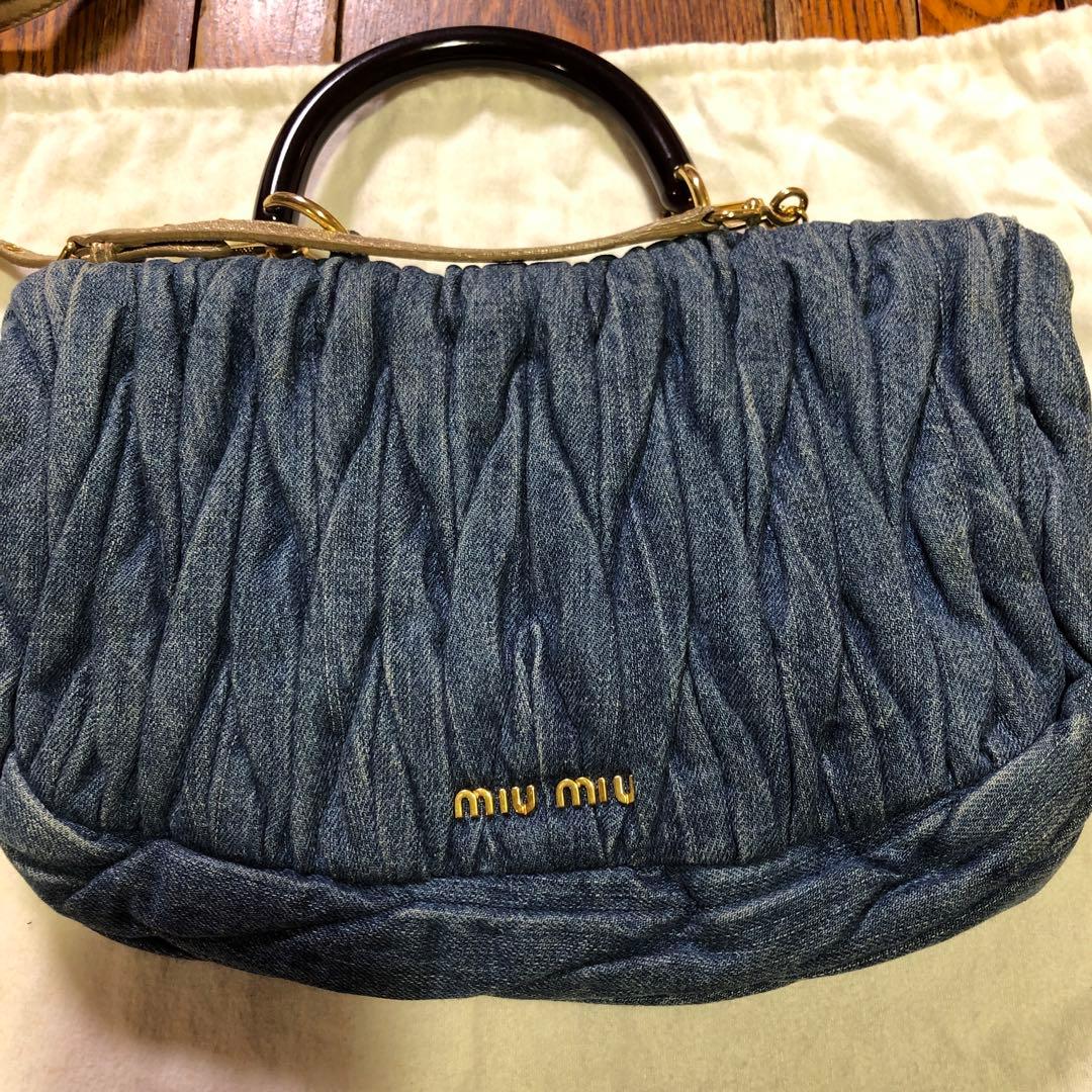 MIU MIU デニムショルダーバッグ 中型