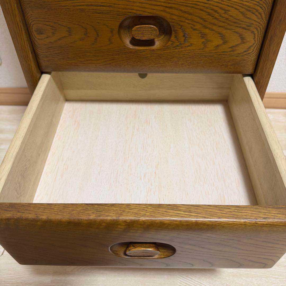 浜本工芸 ナラ材 木製 6段 スリムチェスト 国産