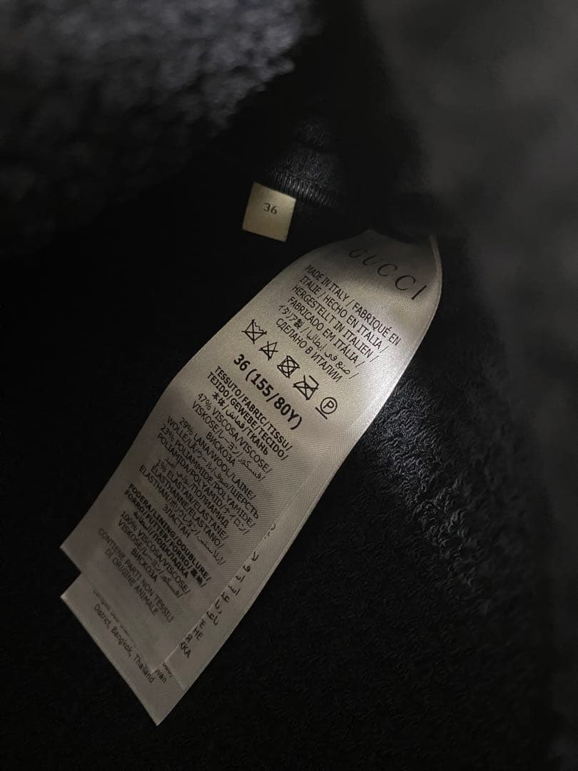 新品未使用品 GUCCI ブラック テーラードジャケット 36