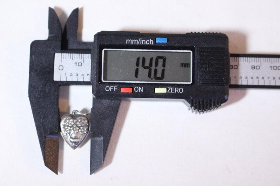 40s　スウィートハートジュエリー　WW2　シルバー　チャーム　勿忘草