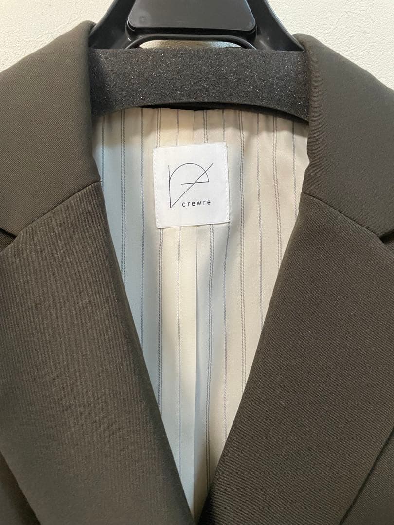 クルーレ crewre ダブルテーラードジャケット サイズ2 オリーブブラウン