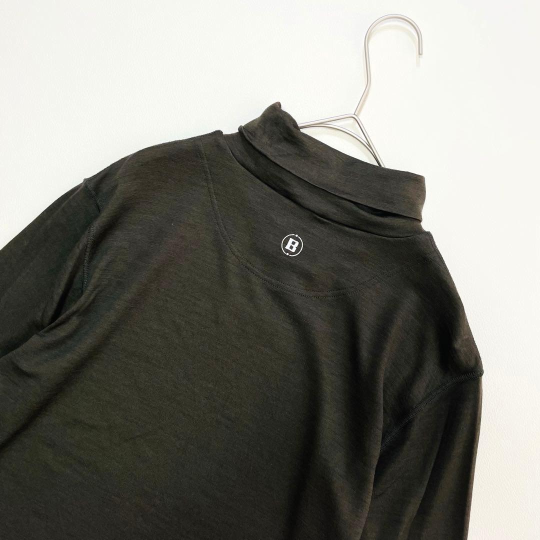 6415 ブリーフィング　タートルネック　薄手ニット　ウール　カーキ　2023年