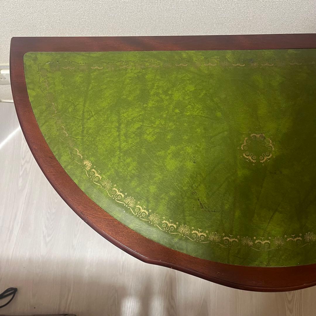 希少　イギリス　英国　アンティーク　ハーフムーンテーブル　コンソールテーブル