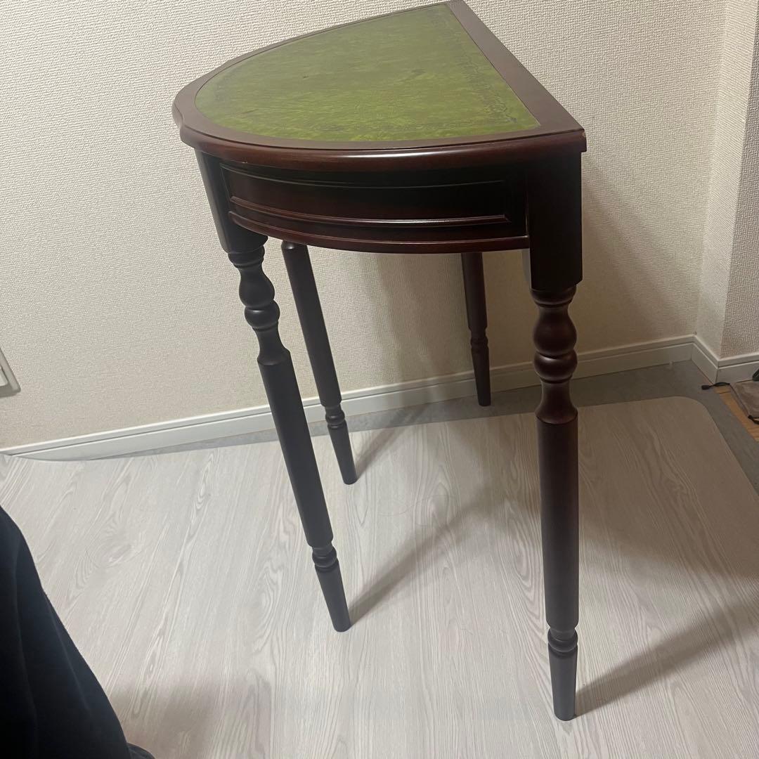 希少　イギリス　英国　アンティーク　ハーフムーンテーブル　コンソールテーブル