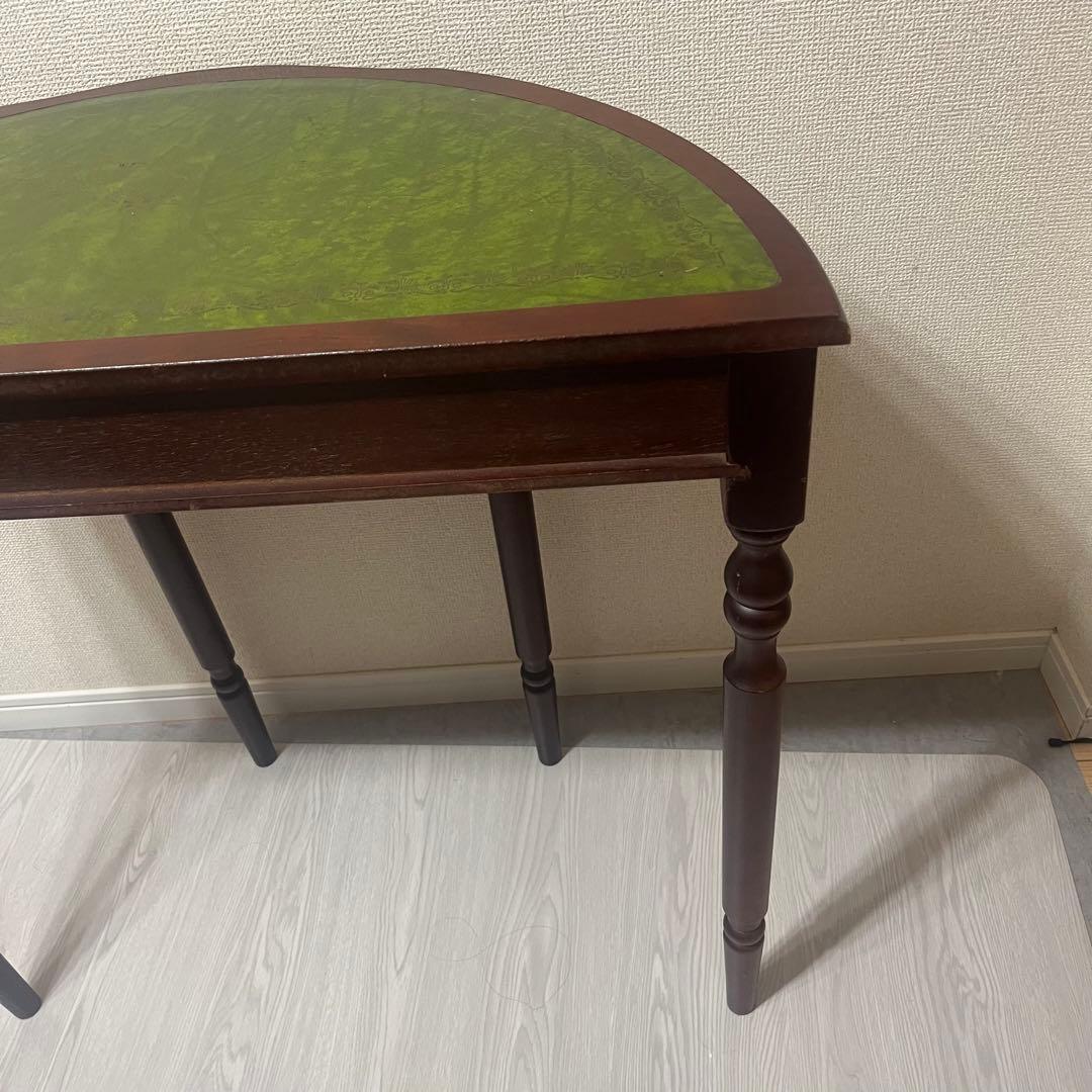 希少　イギリス　英国　アンティーク　ハーフムーンテーブル　コンソールテーブル