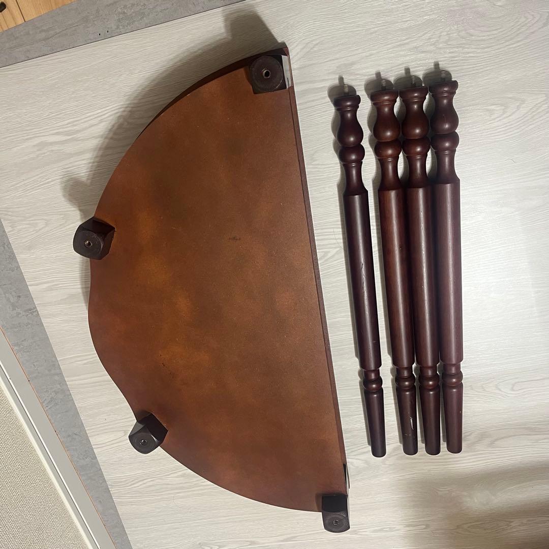 希少　イギリス　英国　アンティーク　ハーフムーンテーブル　コンソールテーブル